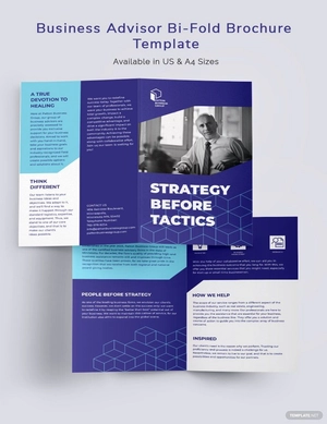 Business Advisor Bi-Fold Brochure Template