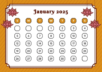 Free January 2025 Calendar with India Holidays Template to Edit Online