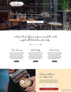 Cafe & Restaurant WordPress Theme/Template