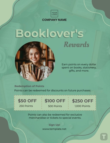 Free Bookstore Loyalty Program Template to Edit Online