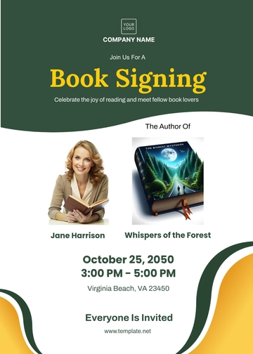 Free Bookstore Invitation Template to Edit Online
