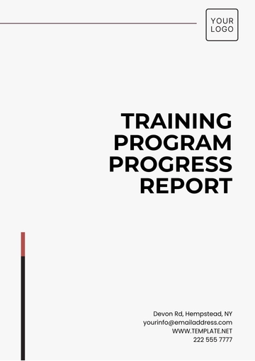 Free Training Program Progress Report Template to Edit Online