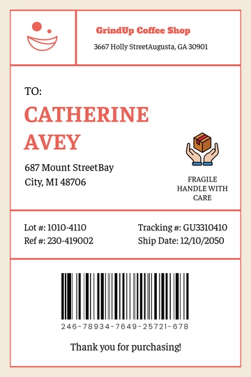 Free Personalized Shipping Label Background Template to Edit Online