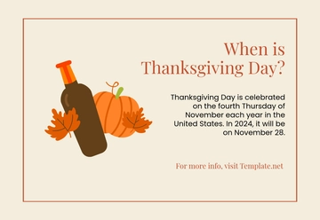Free When is Thanksgiving Day Template to Edit Online