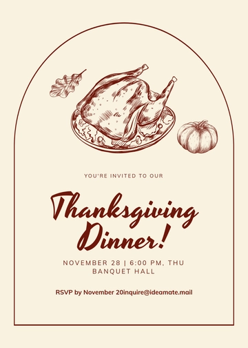Thanksgiving Invitation Template - Edit Online & Download