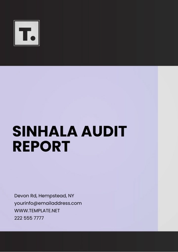 Free Sinhala Audit Report Template to Edit Online
