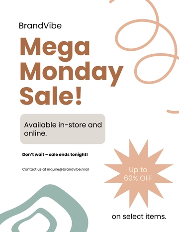 Free Monday Sales Flyer Template to Edit Online