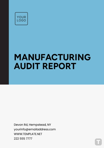 Free Manufacturing Audit Report Template to Edit Online