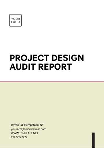 Free Project Design  Audit Report Template to Edit Online