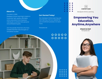 Free Online Learning Brochure Template to Edit Online