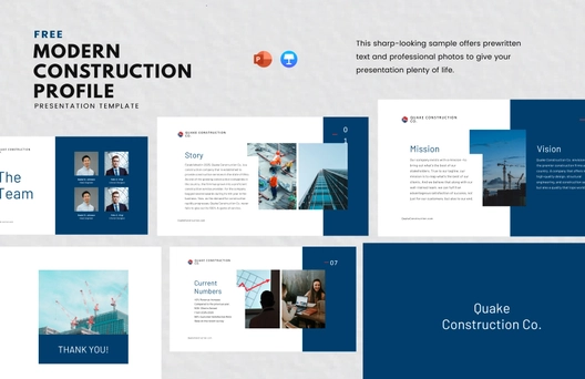 Modern Construction Profile Template