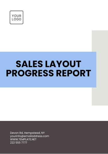 Free Sales Layout Progress Report Template to Edit Online
