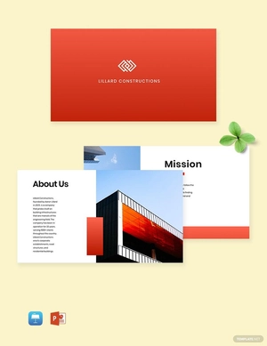 Creative Construction Company Profile Template
