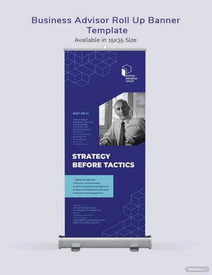 Business Advisor Roll Up Banner Template