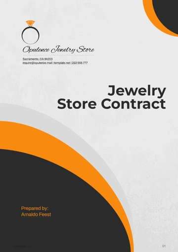 Free Jewelry Store Contract Template to Edit Online