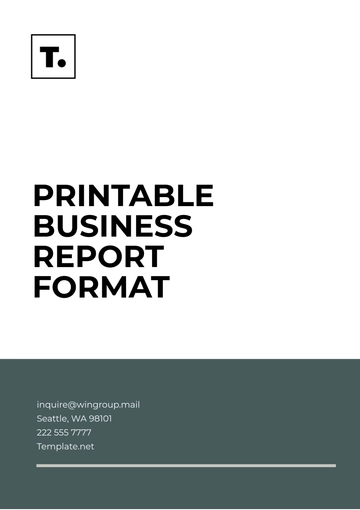 Free Printable Business Report Format Template to Edit Online