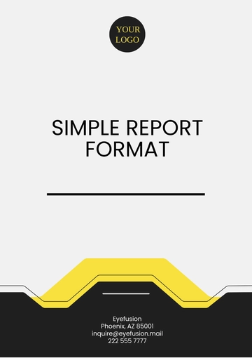 Free Simple Report Format Template to Edit Online