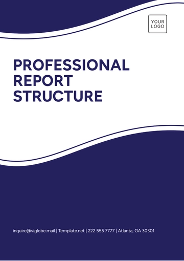 Free Professional Report Structure Template to Edit Online