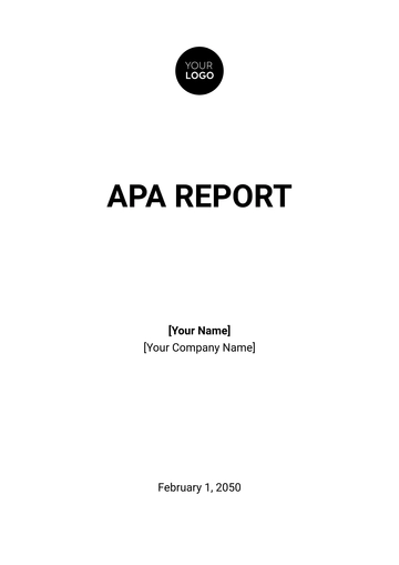 Free Sample APA Report Format Template to Edit Online