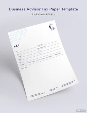 Business Advisor Fax Paper Template