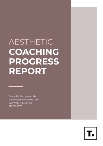 Free Aesthetic Coaching Progress Report Template to Edit Online