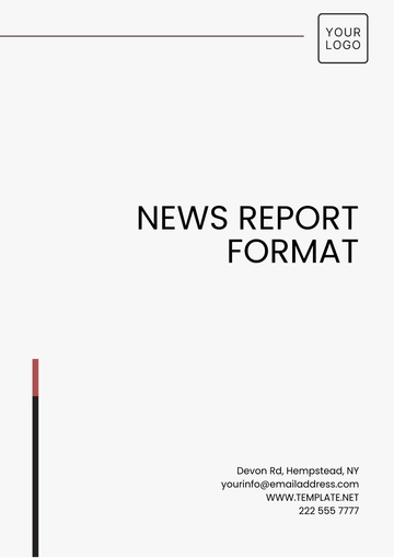 Free News Report Format Template to Edit Online