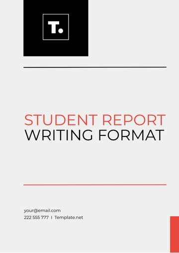 Free Student Report Writing Format Template to Edit Online