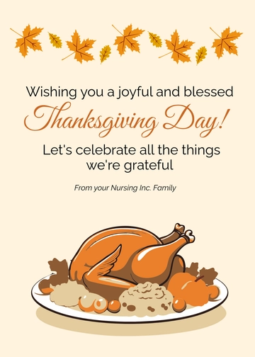 Free Thanksgiving Day Template to Edit Online