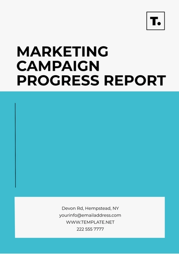 Free Marketing Campaign Progress Report Template to Edit Online