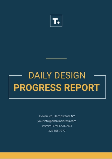 Free Daily Design Progress Report Template to Edit Online