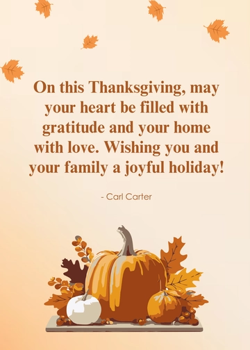 Free Thanksgiving Message Template to Edit Online