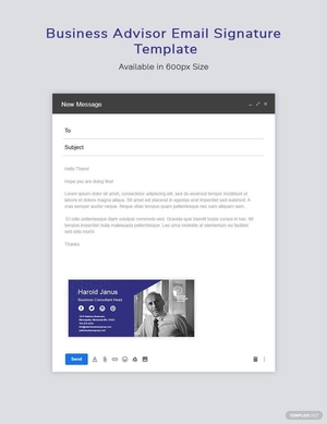 Business Advisor Email Signature Template