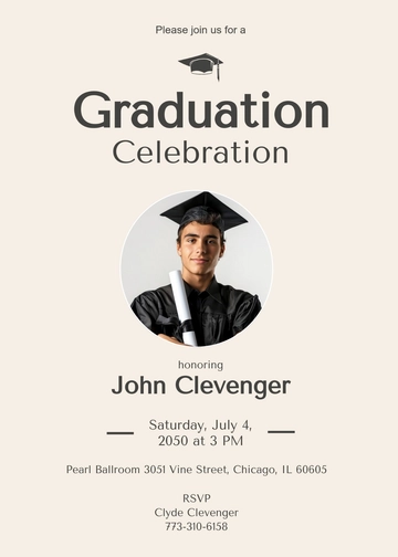 Free Graduation Invitation Letter Template to Edit Online