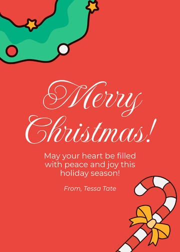 Free Merry Christmas Wishes Template to Edit Online