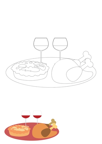 Free Thanksgiving Coloring Page Template to Edit Online