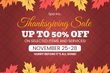 Free Thanksgiving Sale Template to Edit Online