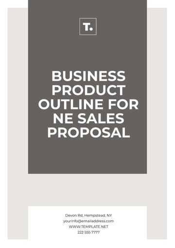 Free Business Product Outline  for New Sales Proposal Template to Edit Online