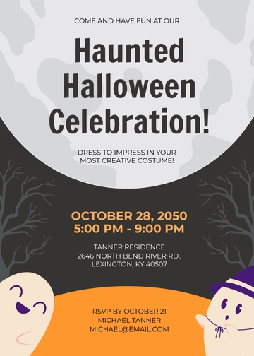 Free Online Halloween Invitation Template to Edit Online