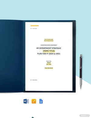 HR Department Plan Template