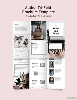 Author Tri-Fold Brochure Template Author Tri-Fold Brochure Template
