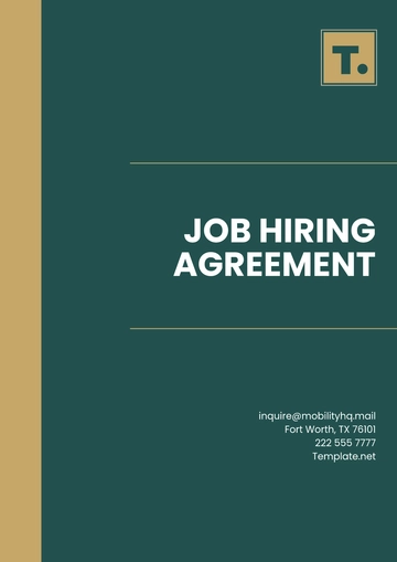 Free Job Hiring Agreement Template to Edit Online