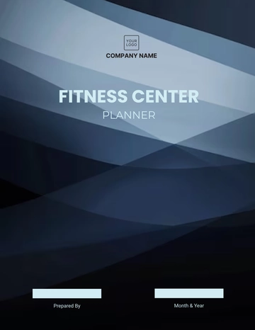 Free Fitness Center Planner Template to Edit Online