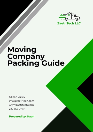 Free Moving Company Packing Guide Template to Edit Online