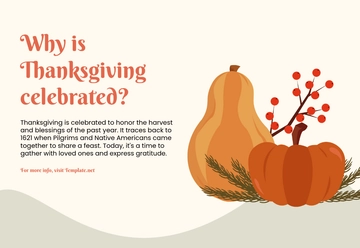 Free Why is Thanksgiving Celebrated Template to Edit Online