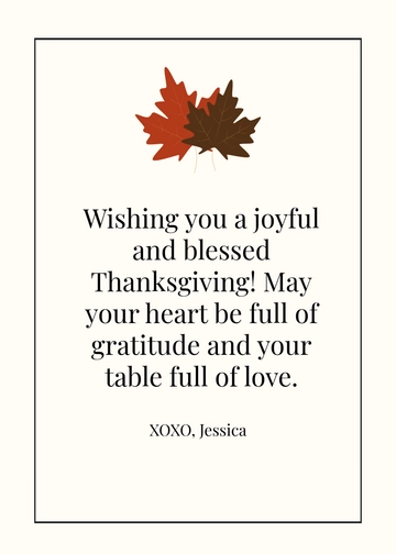 Free Thanksgiving Card Design Template to Edit Online