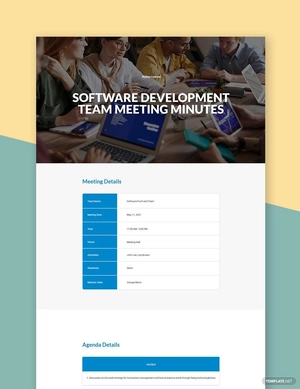 Software Development Meeting Minutes Template