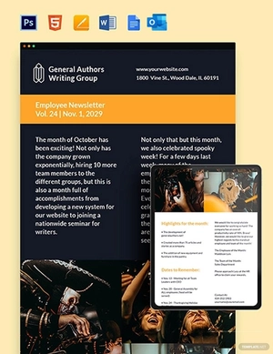 Simple Employee Newsletter Template
