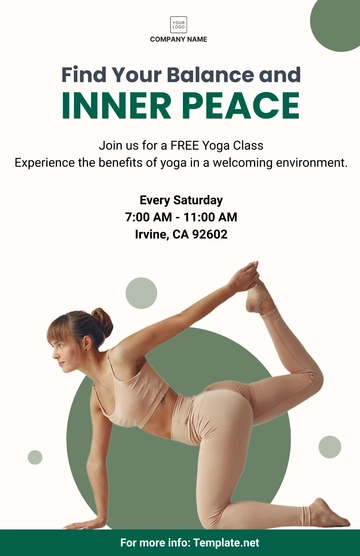 Free Yoga Studio Poster Template to Edit Online