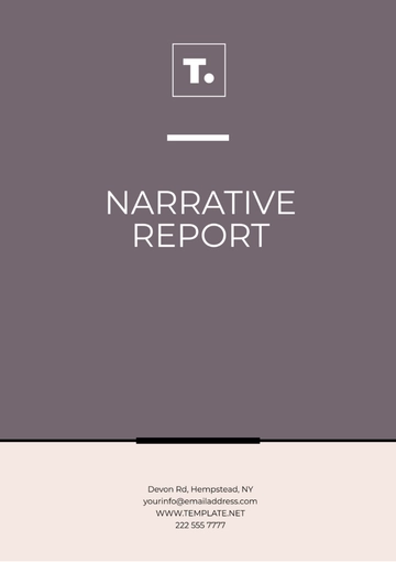 Free Narrative Report Template to Edit Online
