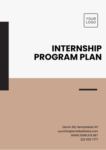 Free Internship Program Plan Template to Edit Online
